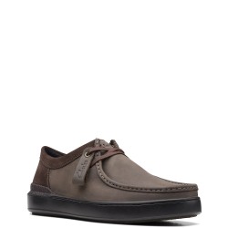 Ανδρικά Δετά Παπούτσια Καφέ Δέρμα COURT LITE WALLY Clarks