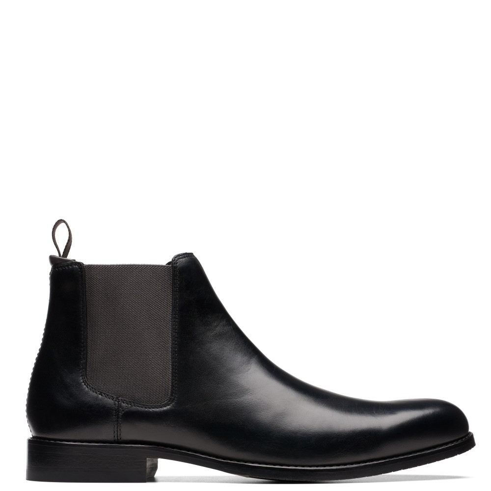CLARKS</br>Ανδρικά Μποτάκια Μαύρο Δέρμα Chelsea CRAFT ARLO TOP Clarks CLARKS</br>Ανδρικά Μποτάκια Μαύρο Δέρμα Chelsea CRAFT ARLO TOP Clarks