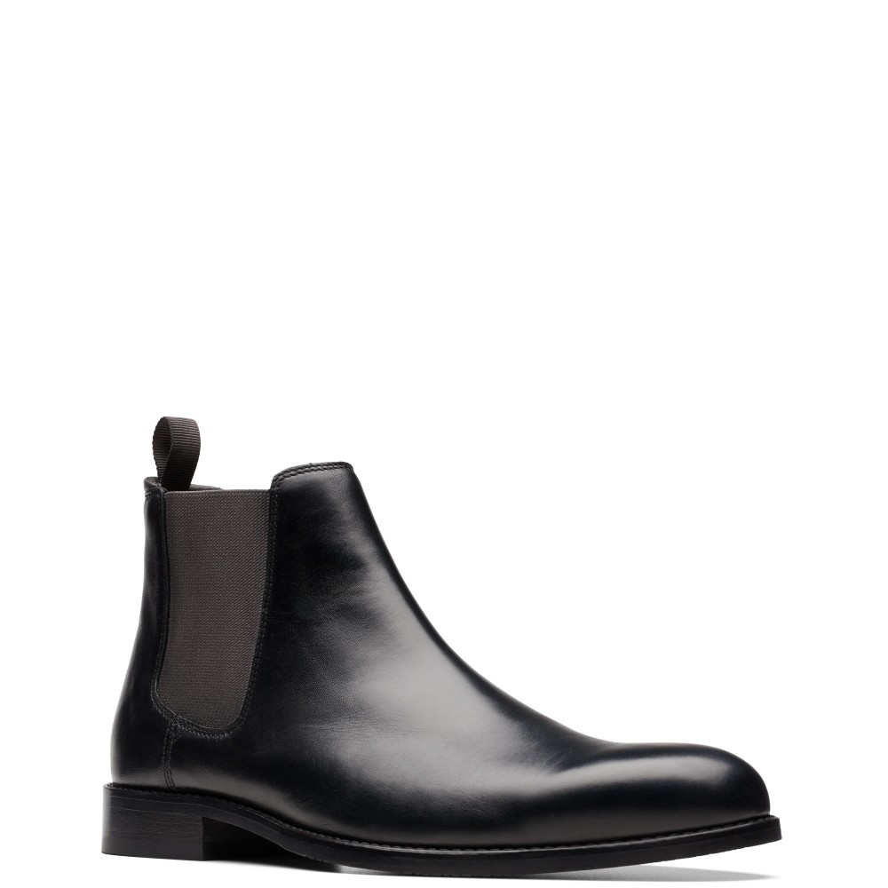 CLARKS</br>Ανδρικά Μποτάκια Μαύρο Δέρμα Chelsea CRAFT ARLO TOP Clarks CLARKS</br>Ανδρικά Μποτάκια Μαύρο Δέρμα Chelsea CRAFT ARLO TOP Clarks