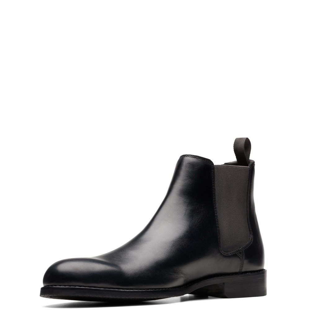CLARKS</br>Ανδρικά Μποτάκια Μαύρο Δέρμα Chelsea CRAFT ARLO TOP Clarks CLARKS</br>Ανδρικά Μποτάκια Μαύρο Δέρμα Chelsea CRAFT ARLO TOP Clarks