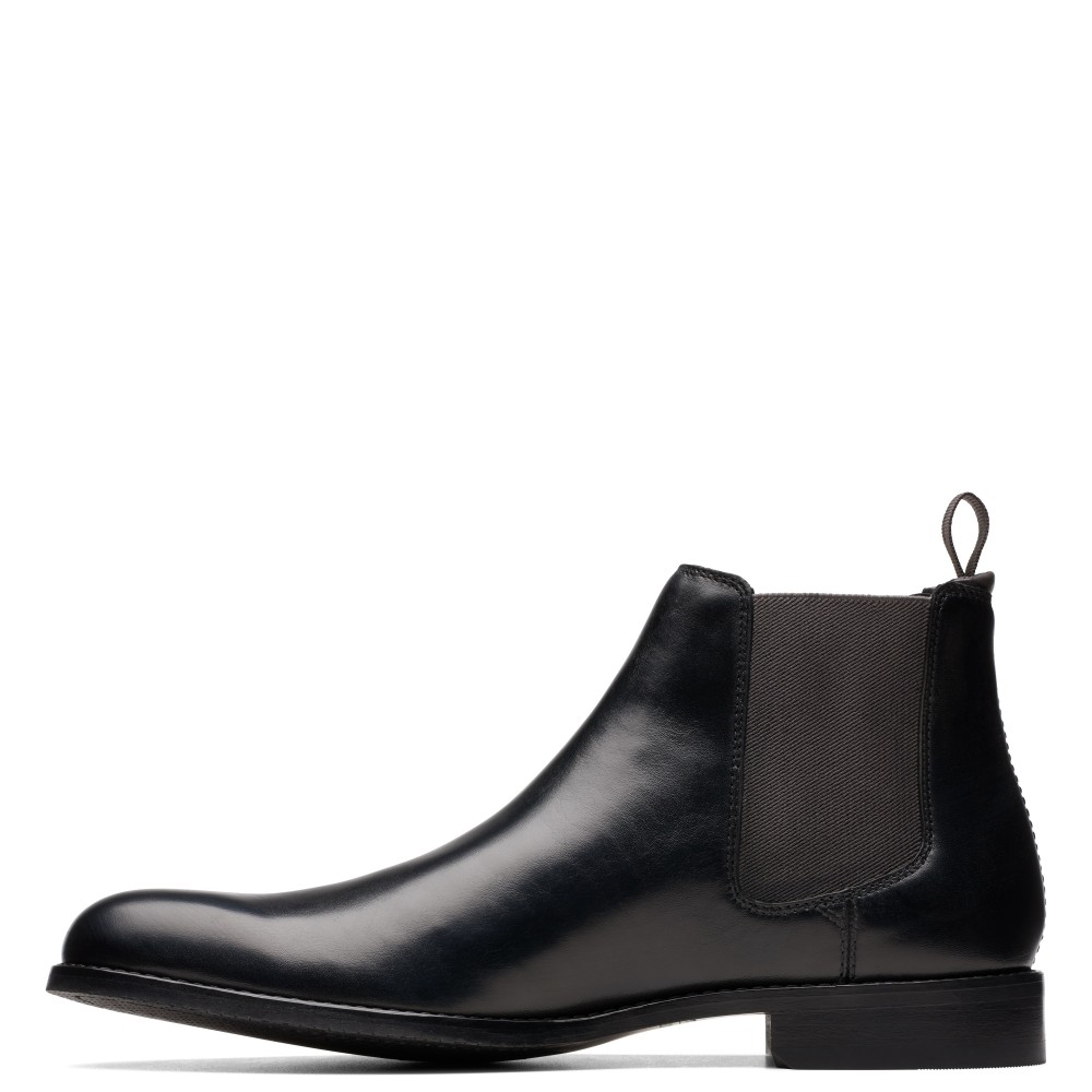 CLARKS</br>Ανδρικά Μποτάκια Μαύρο Δέρμα Chelsea CRAFT ARLO TOP Clarks CLARKS</br>Ανδρικά Μποτάκια Μαύρο Δέρμα Chelsea CRAFT ARLO TOP Clarks