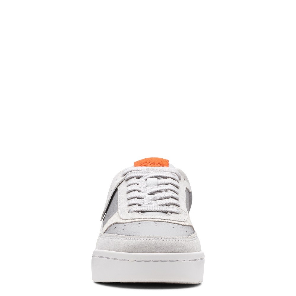 CLARKS</br>Ανδρικά Sneakers Γκρι Δέρμα CRAFT COURT LACE Clarks CLARKS</br>Ανδρικά Sneakers Γκρι Δέρμα CRAFT COURT LACE Clarks