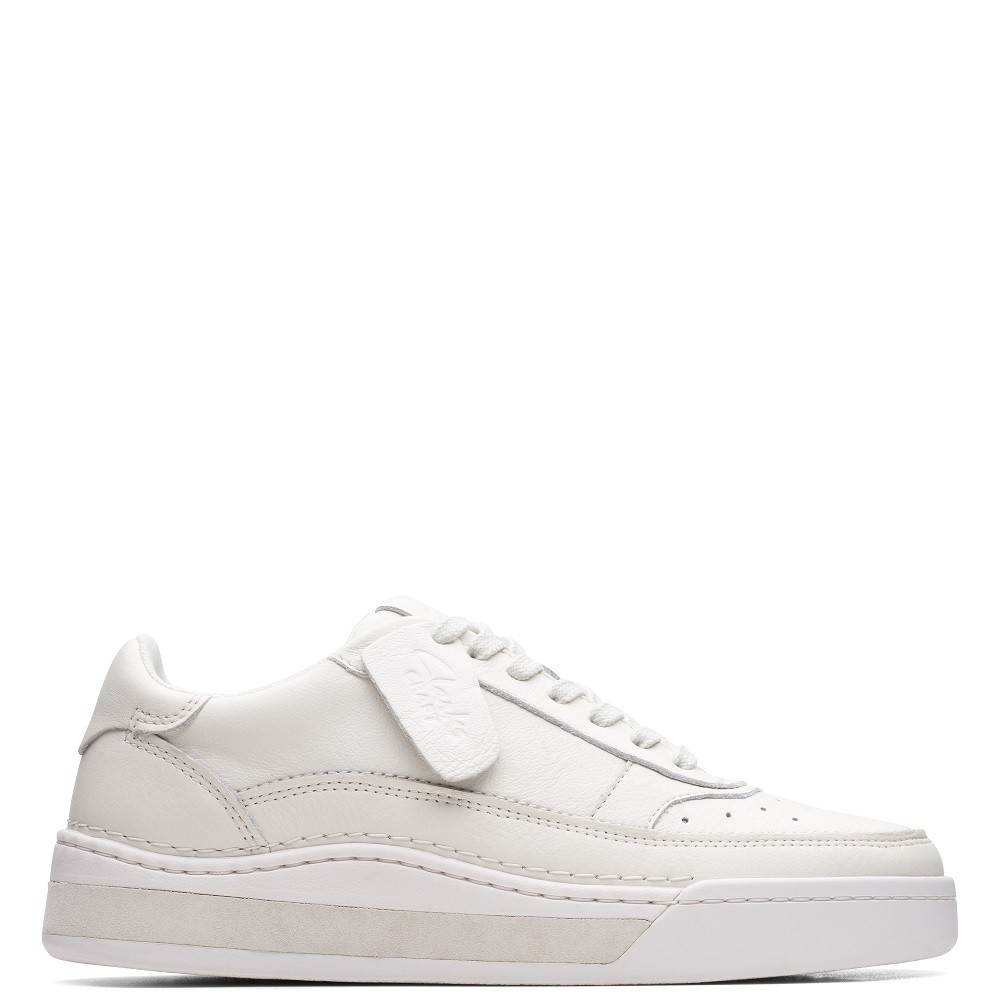 CLARKS</br>Ανδρικά Sneakers Λευκό Δέρμα CRAFT COURT LACE Clarks CLARKS</br>Ανδρικά Sneakers Λευκό Δέρμα CRAFT COURT LACE Clarks