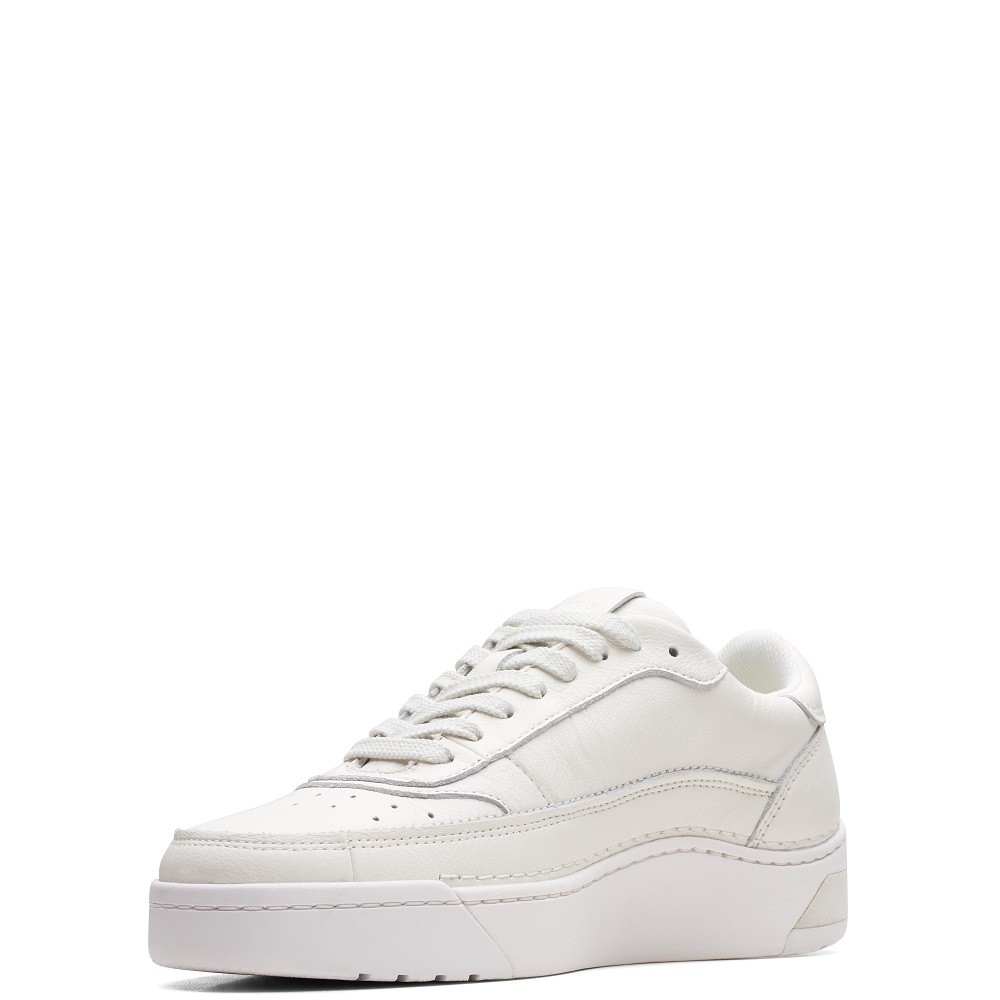 CLARKS</br>Ανδρικά Sneakers Λευκό Δέρμα CRAFT COURT LACE Clarks CLARKS</br>Ανδρικά Sneakers Λευκό Δέρμα CRAFT COURT LACE Clarks