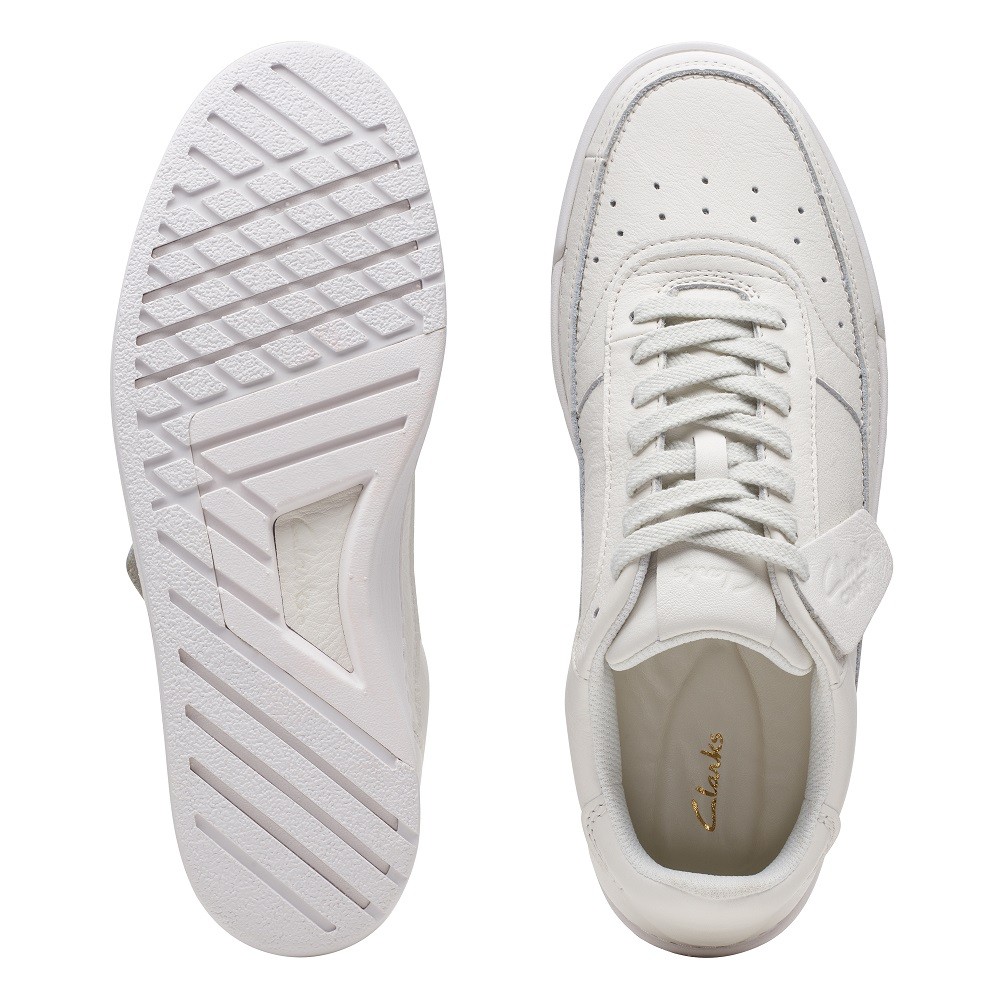 CLARKS</br>Ανδρικά Sneakers Λευκό Δέρμα CRAFT COURT LACE Clarks CLARKS</br>Ανδρικά Sneakers Λευκό Δέρμα CRAFT COURT LACE Clarks