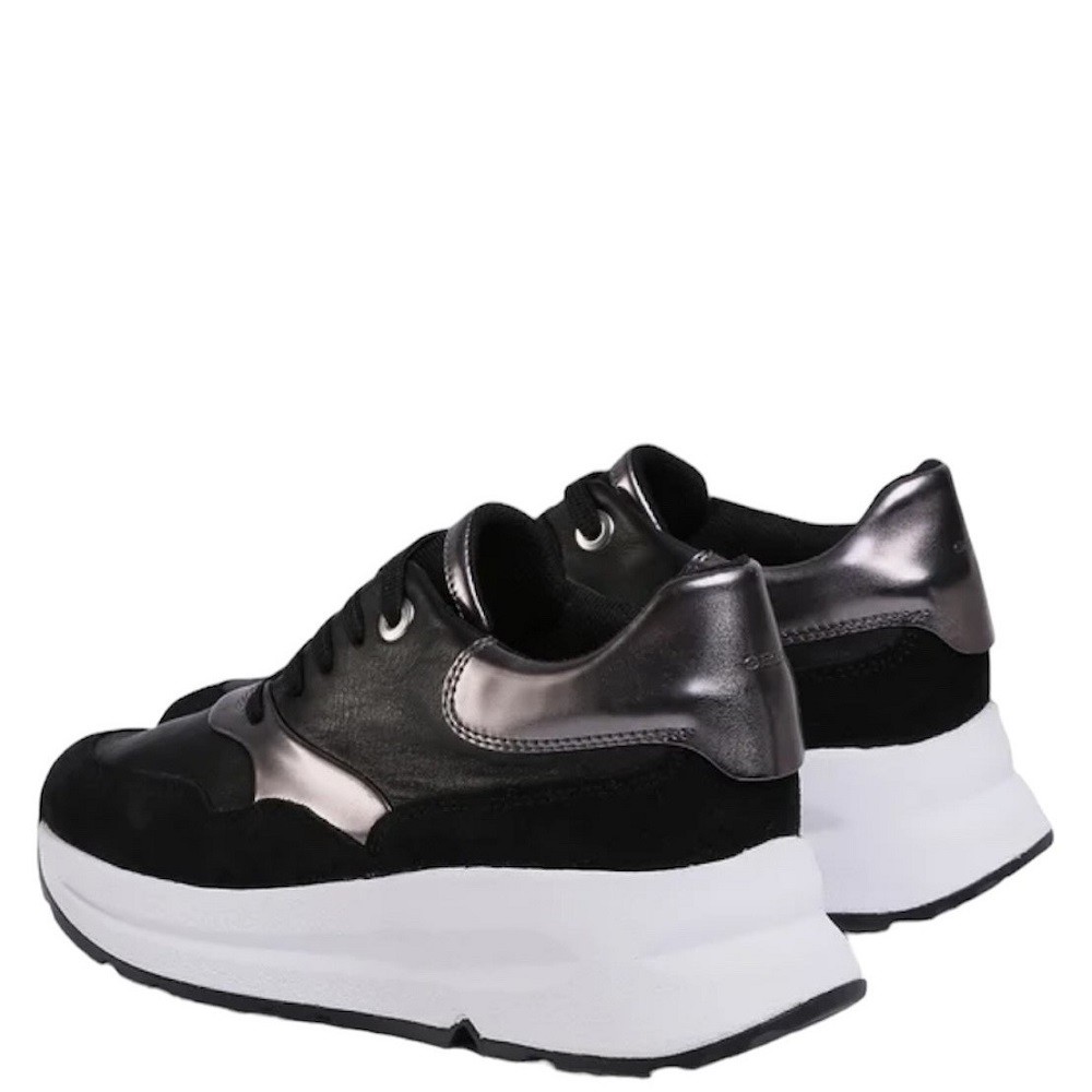 GEOX</br>Γυναικεία Sneakers Μαύρο Δέρμα D02FLC 085BN C981G BACKSIE C Geox GEOX</br>Γυναικεία Sneakers Μαύρο Δέρμα D02FLC 085BN C981G BACKSIE C Geox