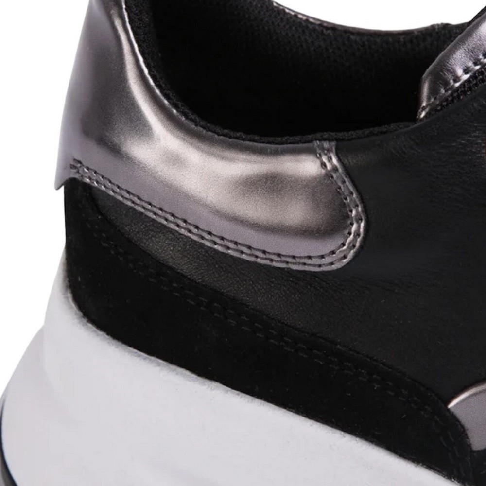 GEOX</br>Γυναικεία Sneakers Μαύρο Δέρμα D02FLC 085BN C981G BACKSIE C Geox GEOX</br>Γυναικεία Sneakers Μαύρο Δέρμα D02FLC 085BN C981G BACKSIE C Geox