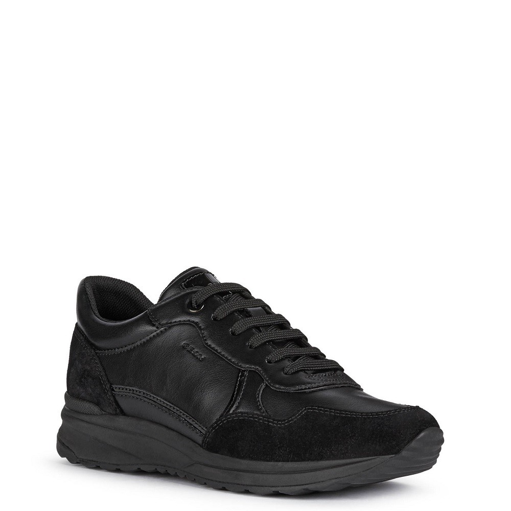 GEOX</br>Γυναικεία Sneakers Μαύρο Δέρμα AIRELL D042SA 05422 C9999 Geox GEOX</br>Γυναικεία Sneakers Μαύρο Δέρμα AIRELL D042SA 05422 C9999 Geox