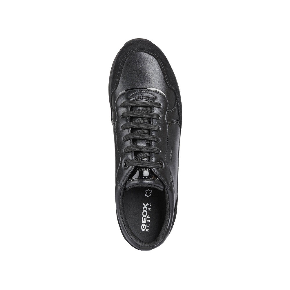 GEOX</br>Γυναικεία Sneakers Μαύρο Δέρμα AIRELL D042SA 05422 C9999 Geox GEOX</br>Γυναικεία Sneakers Μαύρο Δέρμα AIRELL D042SA 05422 C9999 Geox