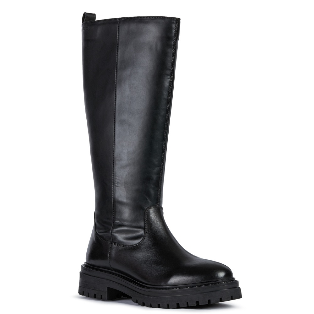 GEOX</br>Geox IRIDEA D04HRC 05443 C9999 Γυναικείες Μπότες Μαύρο Δέρμα GEOX</br>Geox IRIDEA D04HRC 05443 C9999 Γυναικείες Μπότες Μαύρο Δέρμα