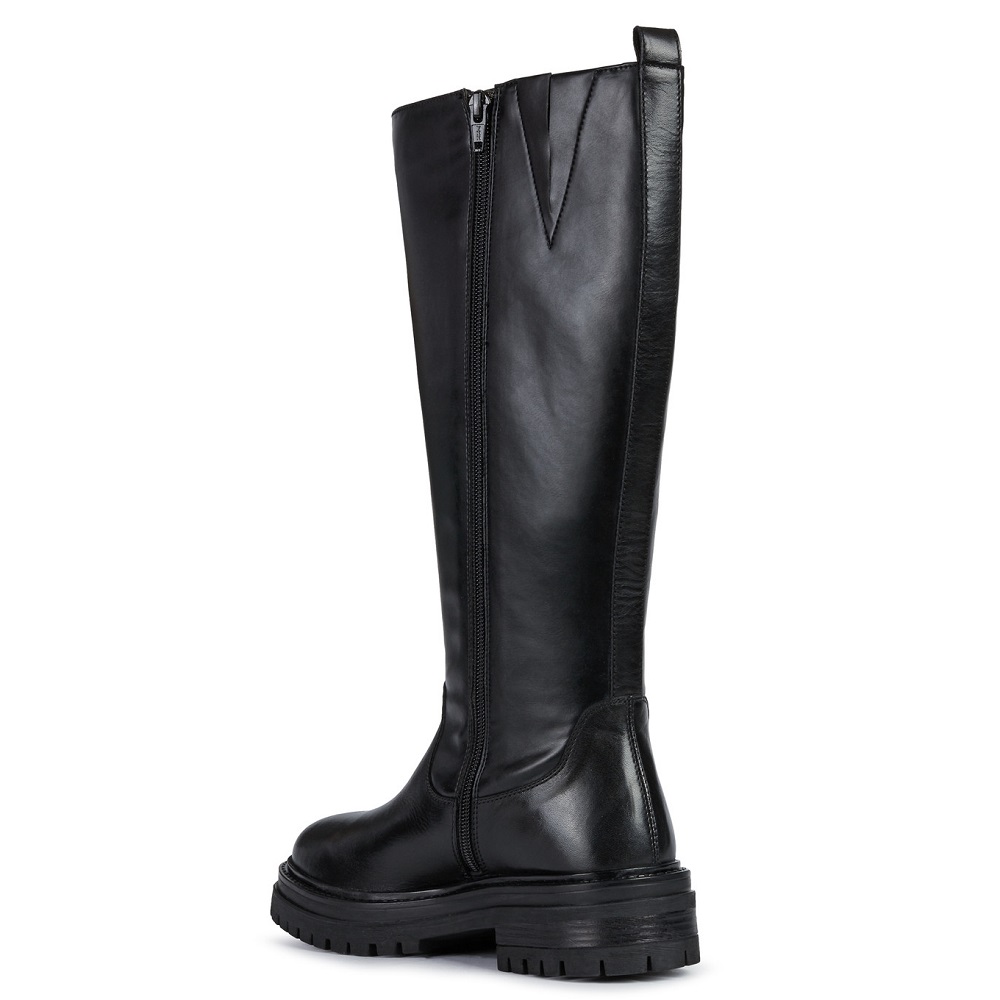 GEOX</br>Geox IRIDEA D04HRC 05443 C9999 Γυναικείες Μπότες Μαύρο Δέρμα GEOX</br>Geox IRIDEA D04HRC 05443 C9999 Γυναικείες Μπότες Μαύρο Δέρμα