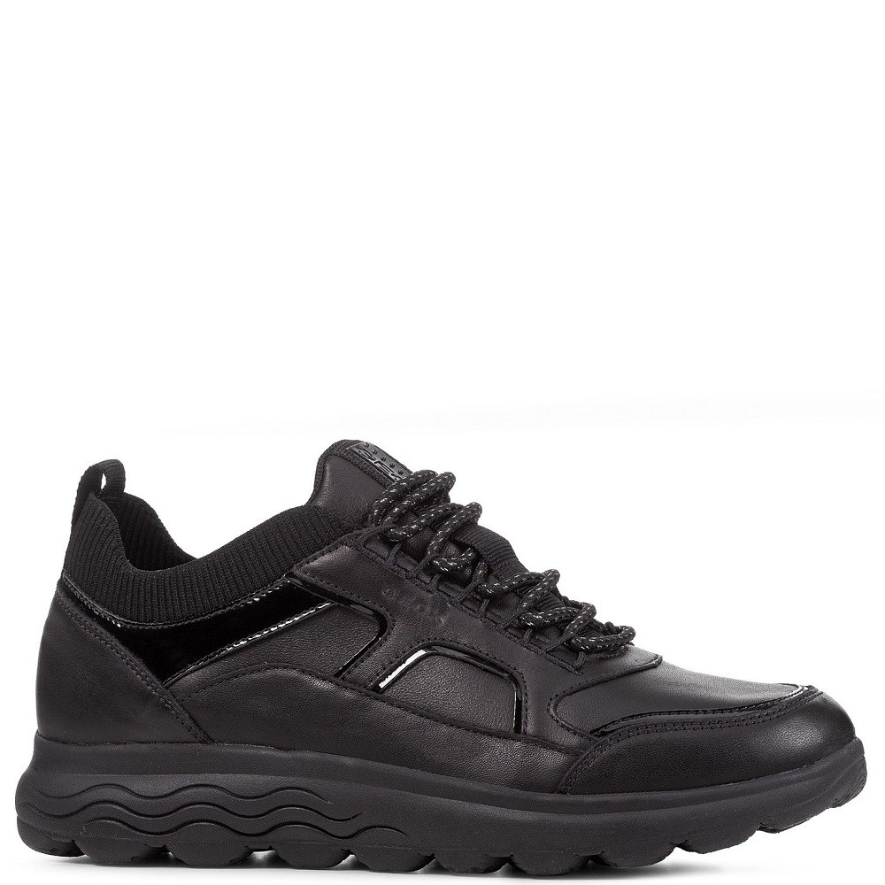 GEOX</br>Γυναικεία Sneakers Μαύρο Δέρμα D26NUC 0856K C9999 SPHERICA C Geox GEOX</br>Γυναικεία Sneakers Μαύρο Δέρμα D26NUC 0856K C9999 SPHERICA C Geox