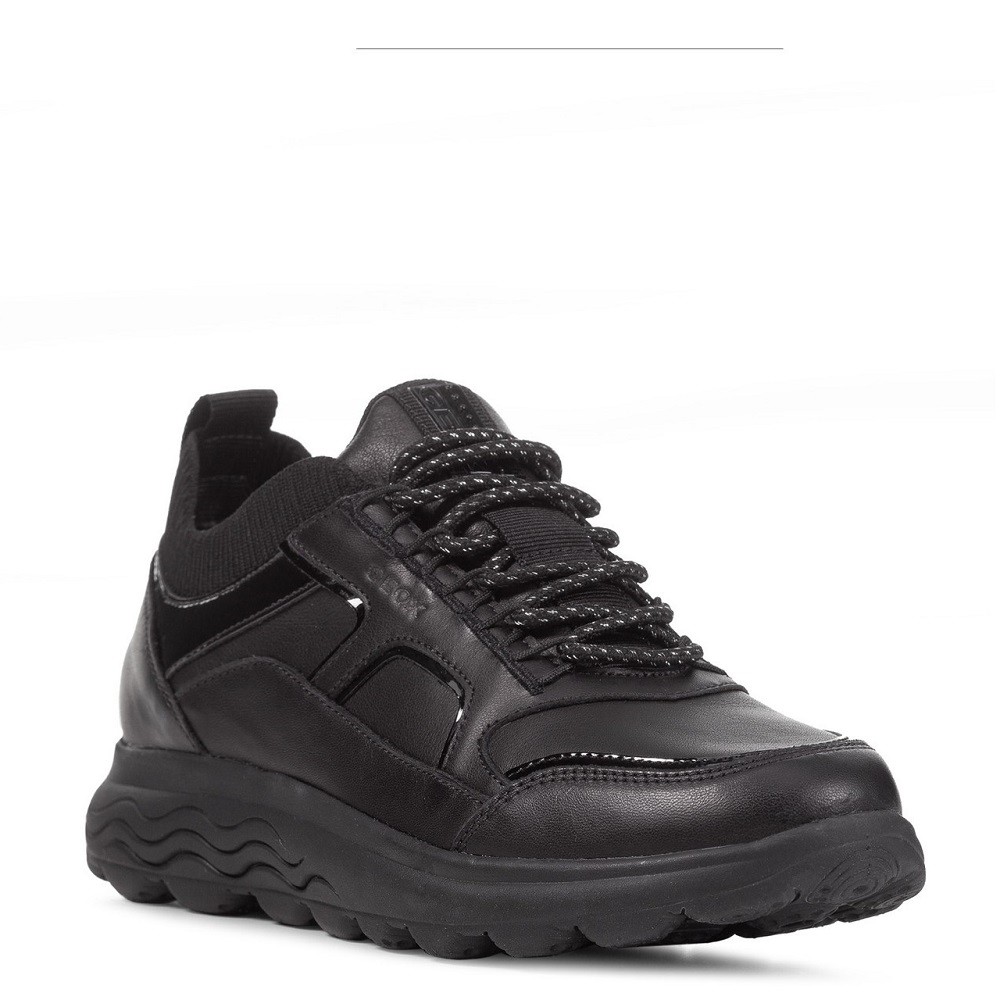 GEOX</br>Γυναικεία Sneakers Μαύρο Δέρμα D26NUC 0856K C9999 SPHERICA C Geox GEOX</br>Γυναικεία Sneakers Μαύρο Δέρμα D26NUC 0856K C9999 SPHERICA C Geox