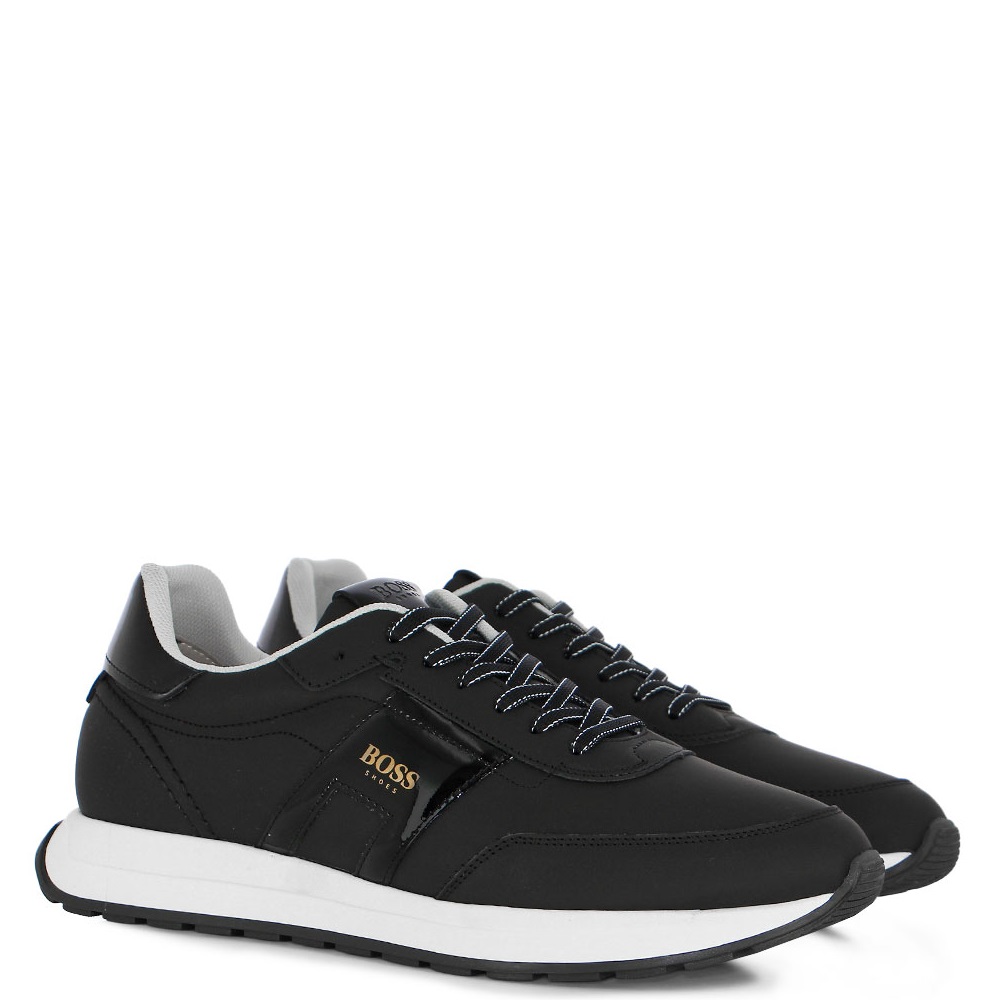 BOSS</br>Boss D321/A GOMATO Ανδρικά Sneakers Μαύρο Δέρμα BOSS</br>Boss D321/A GOMATO Ανδρικά Sneakers Μαύρο Δέρμα