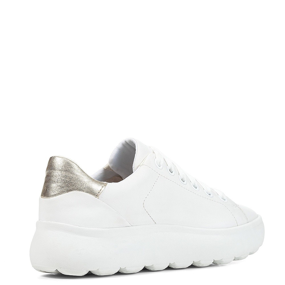 GEOX</br>Γυναικεία Sneakers Λευκό/Χρυσό Δέρμα D35TCB 085V2 C0232 SPHERICA EC4-1 B Geox GEOX</br>Γυναικεία Sneakers Λευκό/Χρυσό Δέρμα D35TCB 085V2 C0232 SPHERICA EC4-1 B Geox