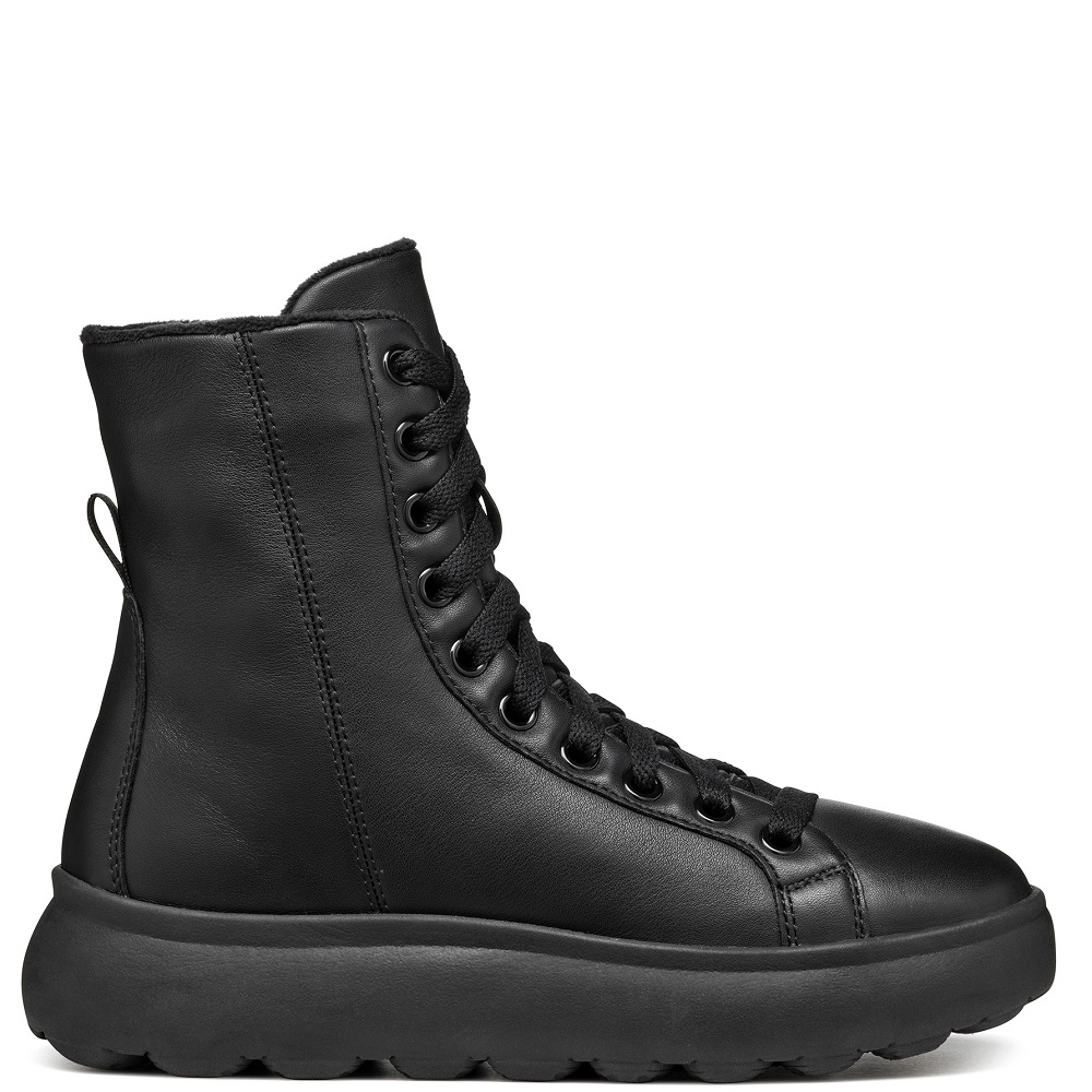 GEOX</br>Geox SPHERICA EC4.1 D D36TCD 00085 C9999 Γυναικεία Μποτάκια Μαύρο Δέρμα GEOX</br>Geox SPHERICA EC4.1 D D36TCD 00085 C9999 Γυναικεία Μποτάκια Μαύρο Δέρμα