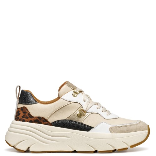 Geox DIAMANTA D36UFE 05485V C1S6N Γυναικεία Sneakers Μπεζ/Ταμπά Δέρμα Geox DIAMANTA D36UFE 05485V C1S6N Γυναικεία Sneakers Μπεζ/Ταμπά Δέρμα