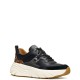 GEOX</br>Γυναικεία Sneakers Μαύρο/Ταμπά Δέρμα DIAMANTA D36UFE 05485 C9209 Geox