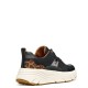 GEOX</br>Γυναικεία Sneakers Μαύρο/Ταμπά Δέρμα DIAMANTA D36UFE 05485 C9209 Geox