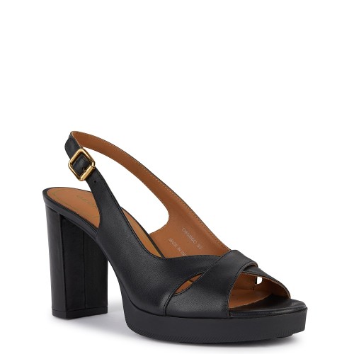 Geox WALK PLEASURE 85S C D45B6C 00043 C9999 Γυναικεία Πέδιλα Μαύρο Δέρμα