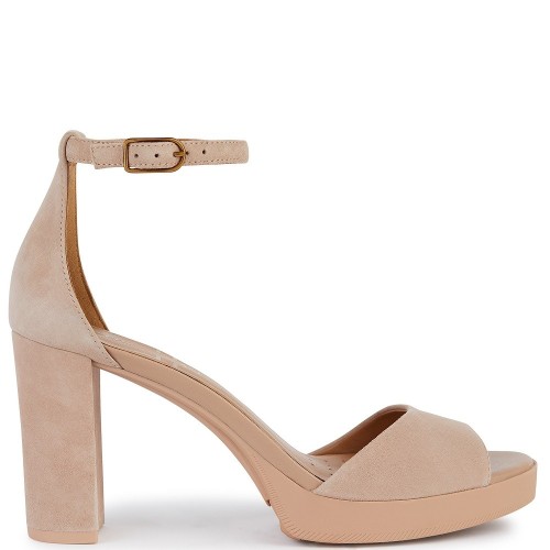 Geox WALK PLEASURE 85S D D45B6D 00021 C8191 Γυναικεία Πέδιλα Ροζ Suede