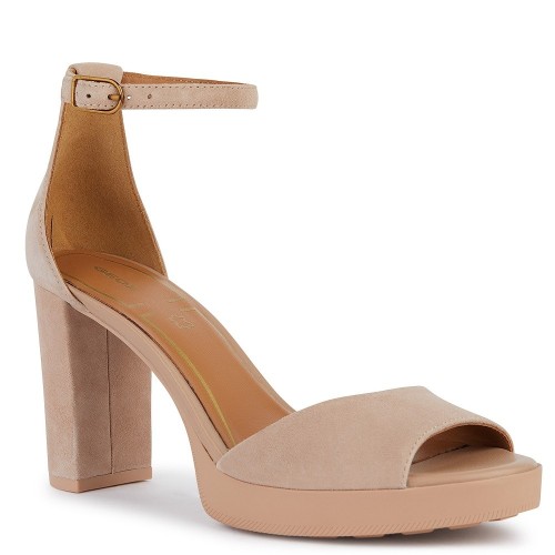 Geox WALK PLEASURE 85S D D45B6D 00021 C8191 Γυναικεία Πέδιλα Ροζ Suede