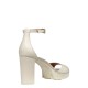 GEOX</br>Γυναικεία Πέδιλα Off White Δέρμα D45B6D 00043 C1002 WALK PLEASURE 85S D Geox