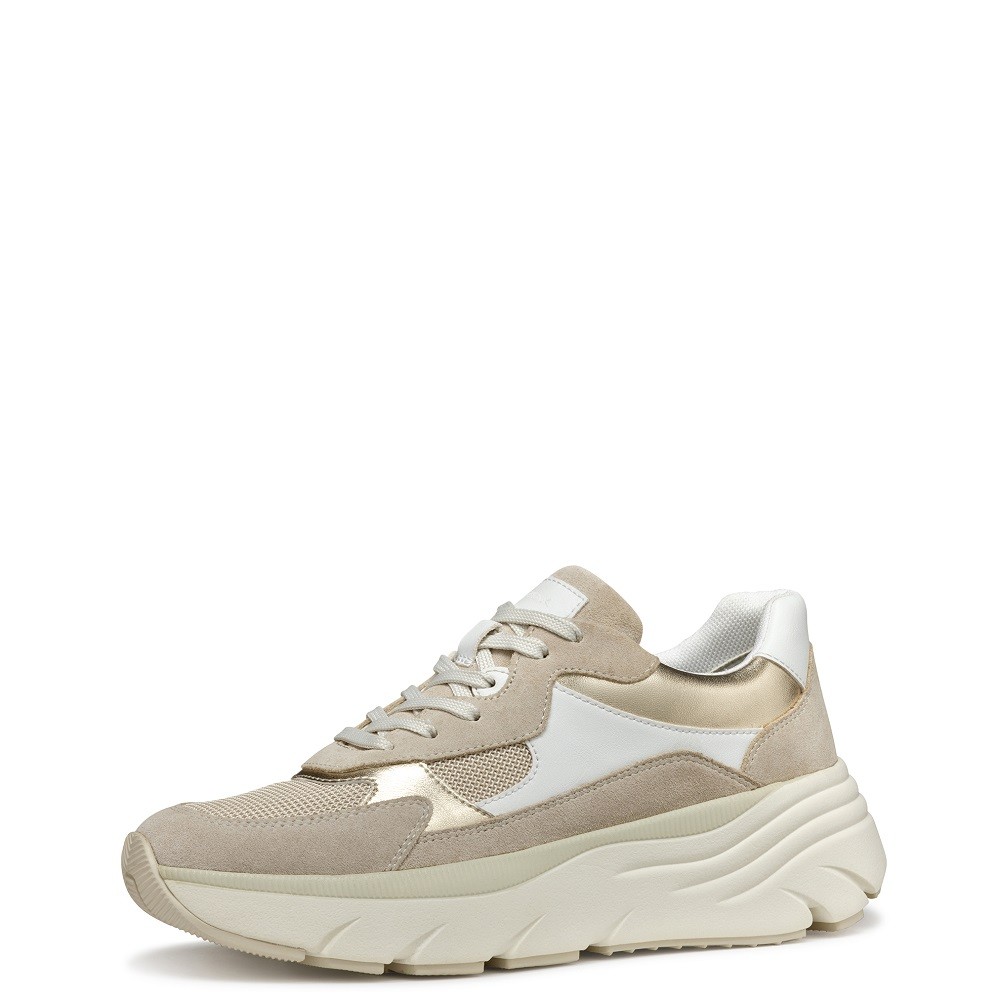 GEOX</br>Γυναικεία Sneakers Λευκό/Μπεζ DIAMANTA B D45UFB 05422 C1ZH6 Geox GEOX</br>Γυναικεία Sneakers Λευκό/Μπεζ DIAMANTA B D45UFB 05422 C1ZH6 Geox