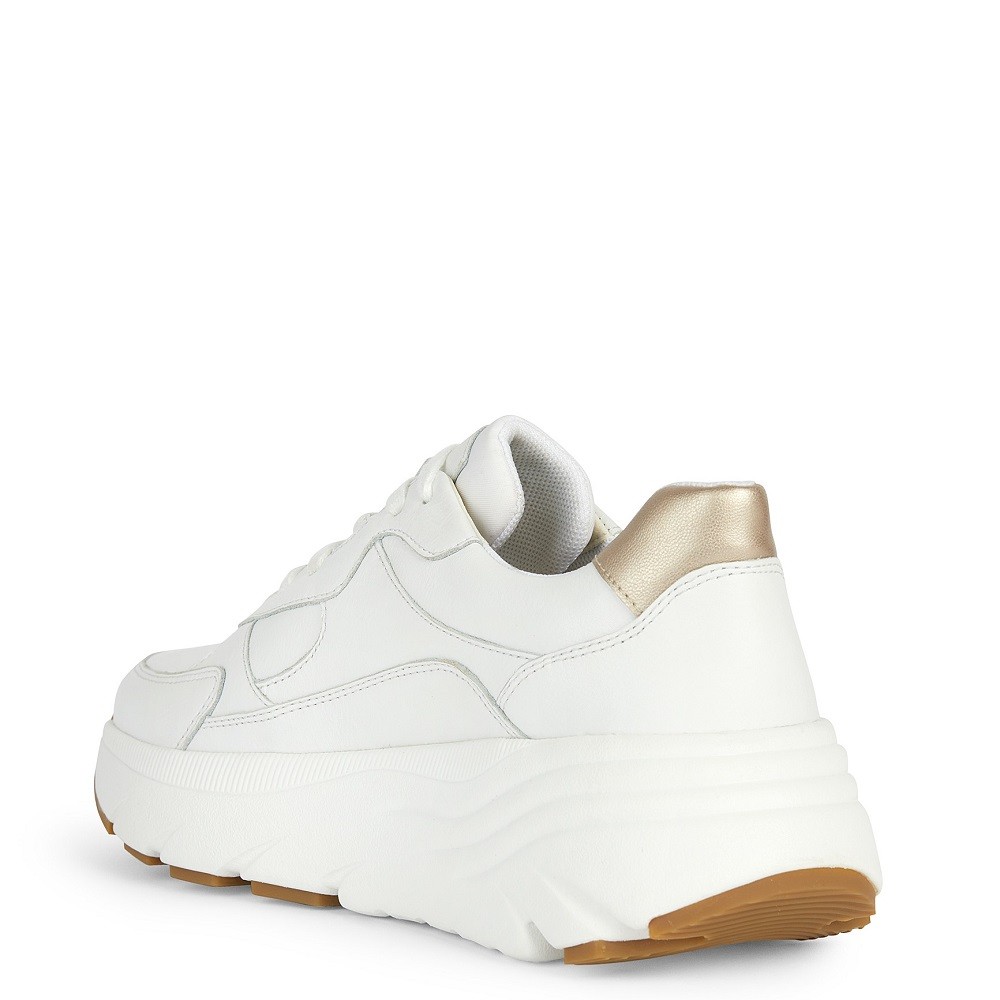 GEOX</br>Γυναικεία Sneakers Λευκό/Χρυσό Δέρμα D45UFB 085NF C1327 DIAMANTA B Geox GEOX</br>Γυναικεία Sneakers Λευκό/Χρυσό Δέρμα D45UFB 085NF C1327 DIAMANTA B Geox