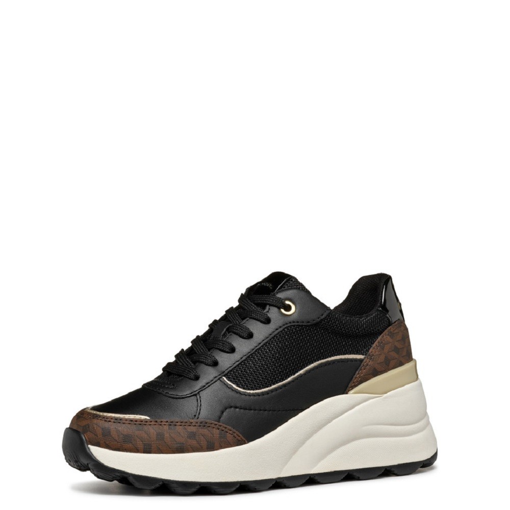 GEOX</br>Γυναικεία Sneakers Μαύρο Δέρμα SPHERICA EC13 A D45WAA 085AS C9999 Geox GEOX</br>Γυναικεία Sneakers Μαύρο Δέρμα SPHERICA EC13 A D45WAA 085AS C9999 Geox