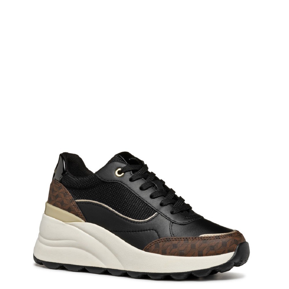 GEOX</br>Γυναικεία Sneakers Μαύρο Δέρμα SPHERICA EC13 A D45WAA 085AS C9999 Geox GEOX</br>Γυναικεία Sneakers Μαύρο Δέρμα SPHERICA EC13 A D45WAA 085AS C9999 Geox