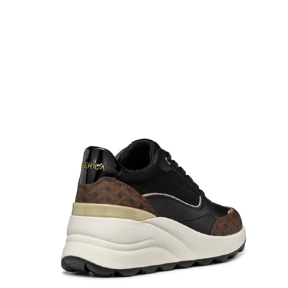 GEOX</br>Γυναικεία Sneakers Μαύρο Δέρμα SPHERICA EC13 A D45WAA 085AS C9999 Geox GEOX</br>Γυναικεία Sneakers Μαύρο Δέρμα SPHERICA EC13 A D45WAA 085AS C9999 Geox