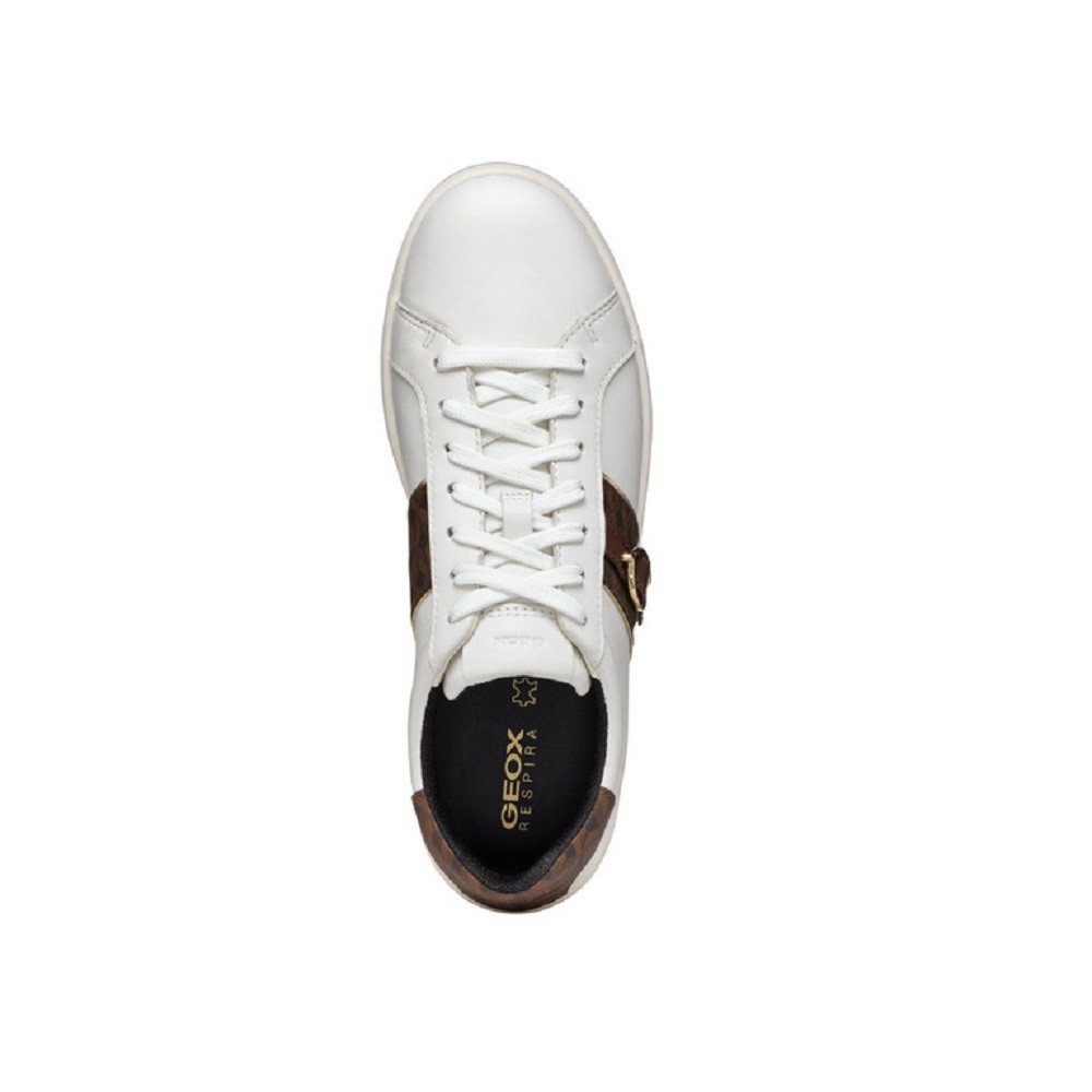 GEOX</br>Γυναικεία Sneakers Λευκό/Καφέ SPHERICA ECUB-1 A D46WEA 08504 C0356 SPHERICA Geox GEOX</br>Γυναικεία Sneakers Λευκό/Καφέ SPHERICA ECUB-1 A D46WEA 08504 C0356 SPHERICA Geox