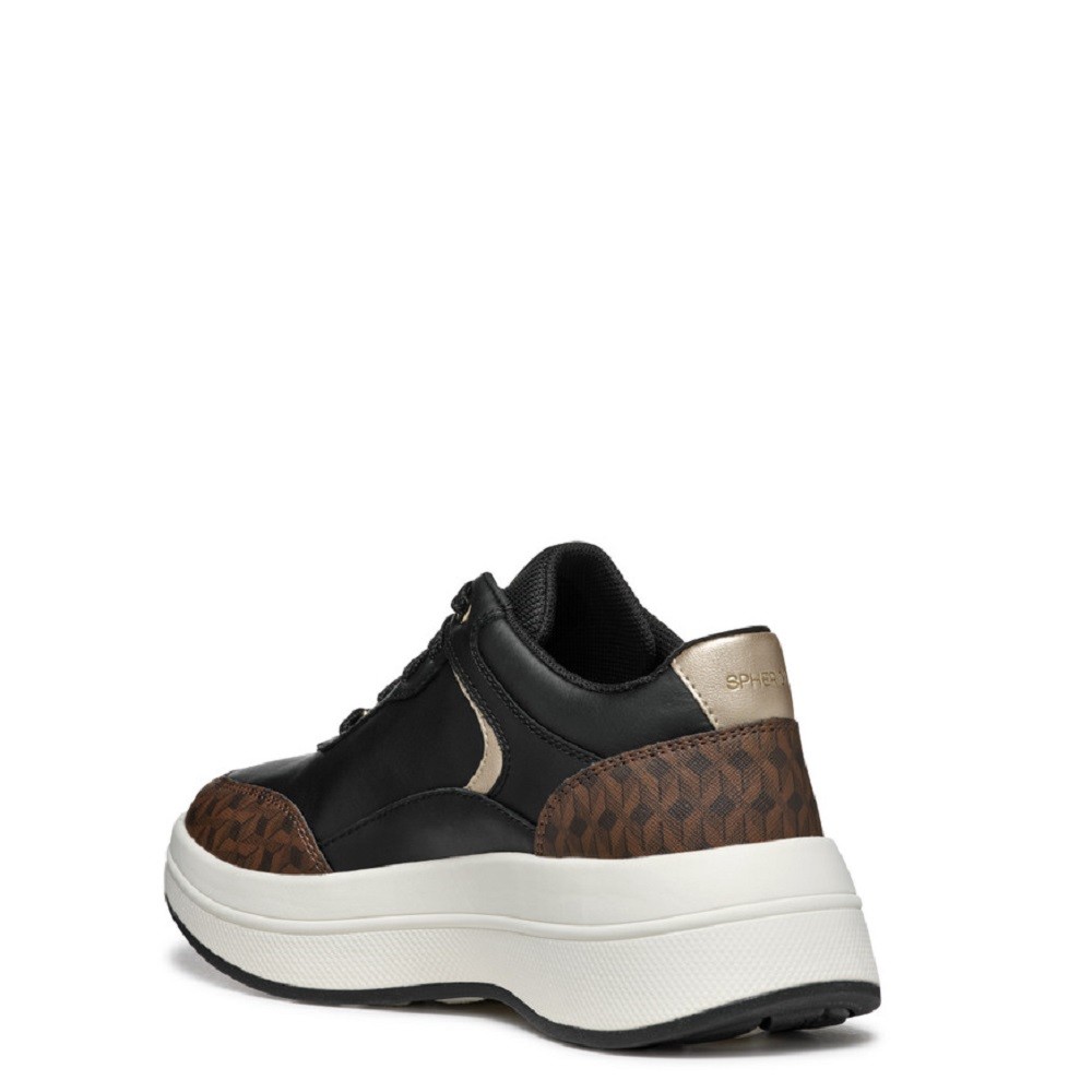 GEOX</br>Γυναικεία Sneakers Μαύρο/Καφέ Δέρμα SPHERICA ECUB-3 D D46WTD 08504 C9229 Geox GEOX</br>Γυναικεία Sneakers Μαύρο/Καφέ Δέρμα SPHERICA ECUB-3 D D46WTD 08504 C9229 Geox