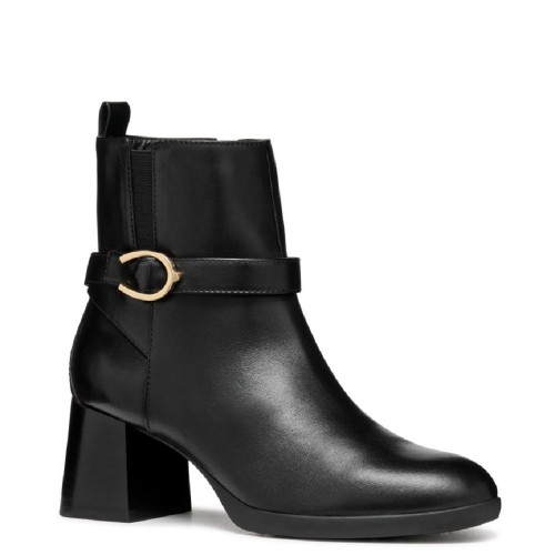 Γυναικεία Μποτάκια Μαύρο Δέρμα WALK PLEASURE 55 A D46XBA 00043 C9999 Geox