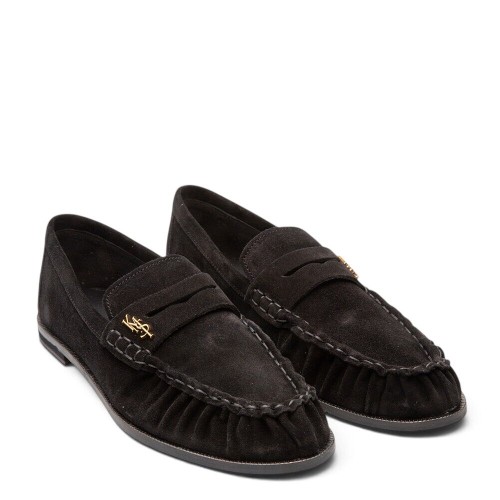 Komis & Komis D514 Γυναικεία Loafers Μαύρο Suede