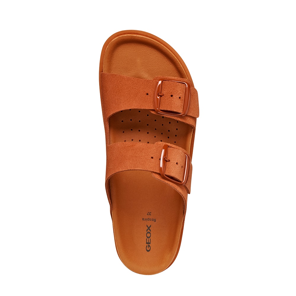 GEOX</br>Geox SANDYBETT D558RA 00022 C6014 Γυναικεία Σανδάλια Κεραμιδί Δέρμα Suede