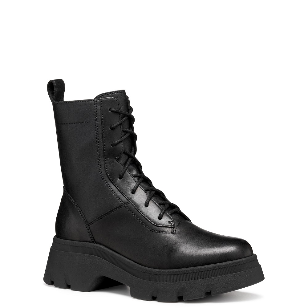 GEOX</br>Geox PLUETTE D565MD 043BC C9999 Γυναικεία Μποτάκια Μαύρο Δέρμα GEOX</br>Geox PLUETTE D565MD 043BC C9999 Γυναικεία Μποτάκια Μαύρο Δέρμα