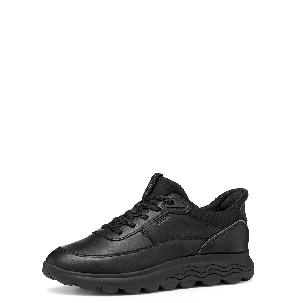 GEOX</br>Γυναικεία Sneakers Μαύρο Δέρμα SPHERICA PLUS D567MB 00085 C9999 Geox