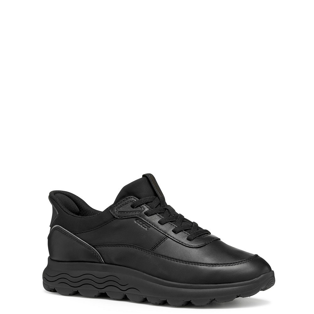 GEOX</br>Γυναικεία Sneakers Μαύρο Δέρμα SPHERICA PLUS D567MB 00085 C9999 Geox