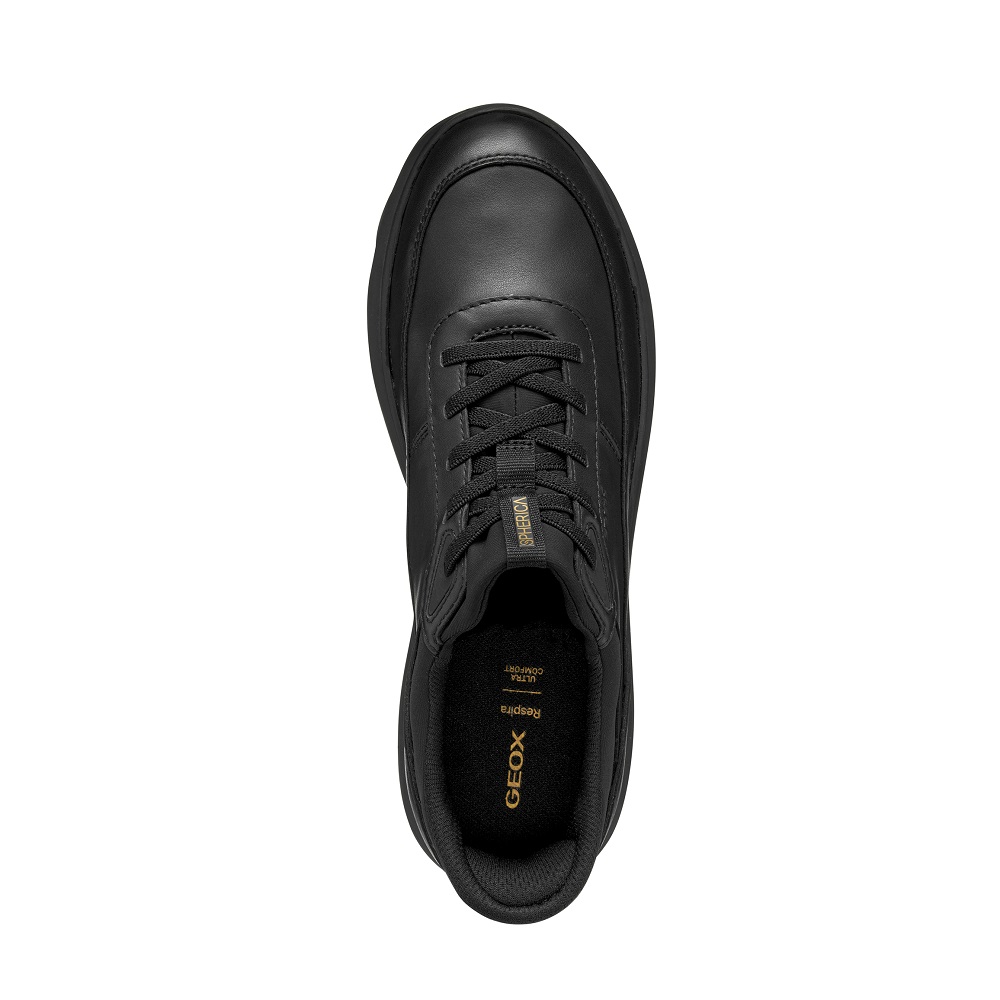 GEOX</br>Γυναικεία Sneakers Μαύρο Δέρμα SPHERICA PLUS D567MB 00085 C9999 Geox