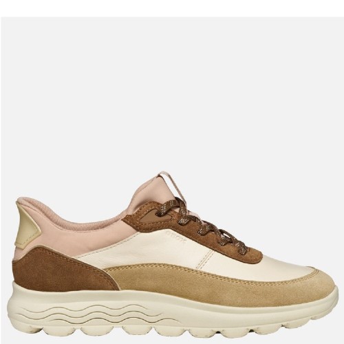 Geox SPHERICA PLUS D567MB 08522 C1SL6 Γυναικεία Sneakers Μπεζ Δέρμα Geox SPHERICA PLUS D567MB 08522 C1SL6 Γυναικεία Sneakers Μπεζ Δέρμα