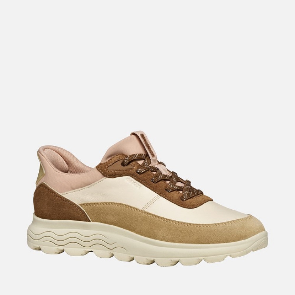 GEOX</br>Geox SPHERICA PLUS D567MB 08522 C1SL6 Γυναικεία Sneakers Μπεζ Δέρμα GEOX</br>Geox SPHERICA PLUS D567MB 08522 C1SL6 Γυναικεία Sneakers Μπεζ Δέρμα