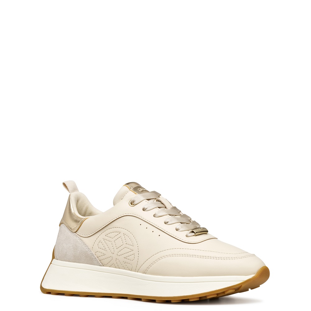 GEOX</br>Γυναικεία Sneakers Μπεζ Δέρμα AMABEL A D56MDA 08522 C1S5Y Geox