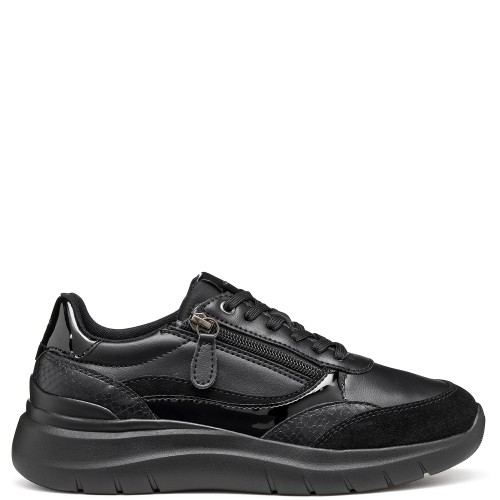 Geox PLUMMERY D56YNE 05402 C9997 Γυναικεία Sneakers Μαύρο Δέρμα  Geox PLUMMERY D56YNE 05402 C9997 Γυναικεία Sneakers Μαύρο Δέρμα