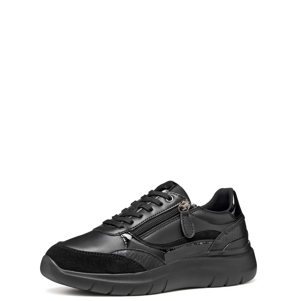 GEOX</br>Γυναικεία Sneakers Μαύρο Δέρμα PLUMMERY D56YNE 05402 C9997 Geox GEOX</br>Γυναικεία Sneakers Μαύρο Δέρμα PLUMMERY D56YNE 05402 C9997 Geox