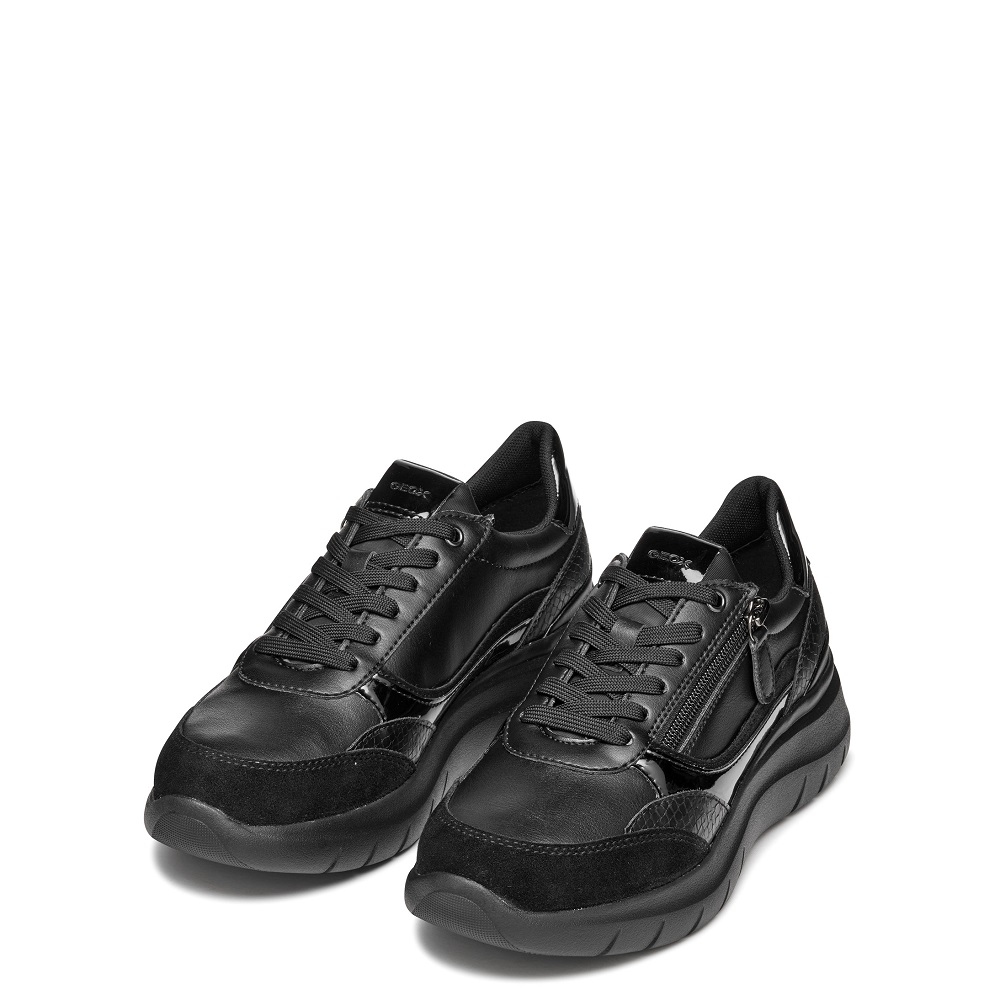 GEOX</br>Γυναικεία Sneakers Μαύρο Δέρμα PLUMMERY D56YNE 05402 C9997 Geox GEOX</br>Γυναικεία Sneakers Μαύρο Δέρμα PLUMMERY D56YNE 05402 C9997 Geox