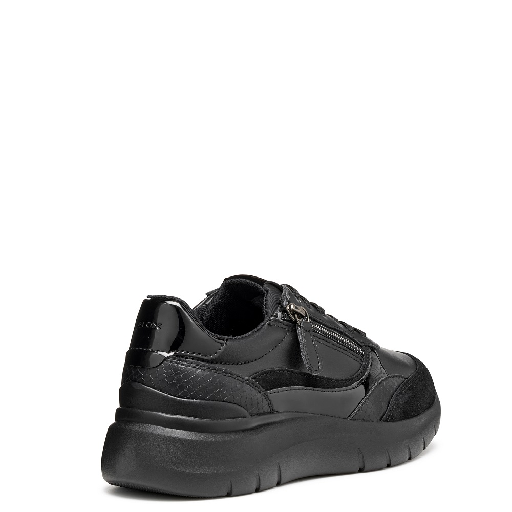 GEOX</br>Γυναικεία Sneakers Μαύρο Δέρμα PLUMMERY D56YNE 05402 C9997 Geox GEOX</br>Γυναικεία Sneakers Μαύρο Δέρμα PLUMMERY D56YNE 05402 C9997 Geox