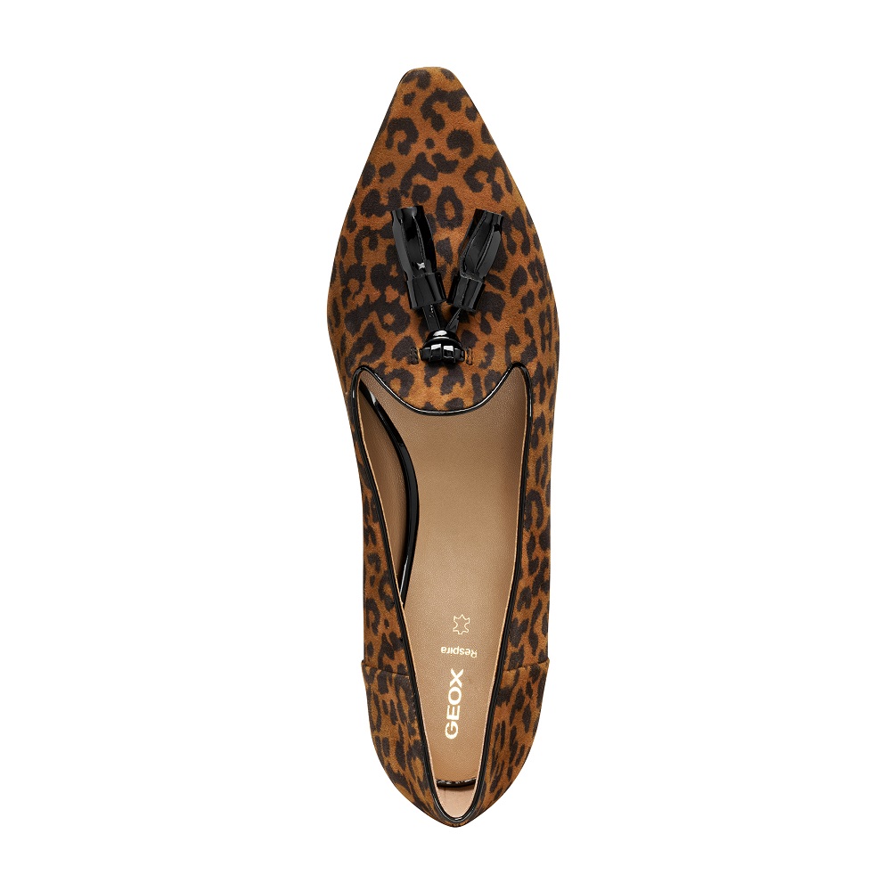 GEOX</br>Geox GISELDA15 B D56YUB 00766 C0034 Γυναικεία Loafers Κονιάκ/Μαύρο Δέρμα Suede GEOX</br>Geox GISELDA15 B D56YUB 00766 C0034 Γυναικεία Loafers Κονιάκ/Μαύρο Δέρμα Suede