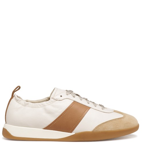 Geox MARYEMY D653BB 08521 C1101 Γυναικεία Sneakers Εκρού/Μπεζ Δέρμα